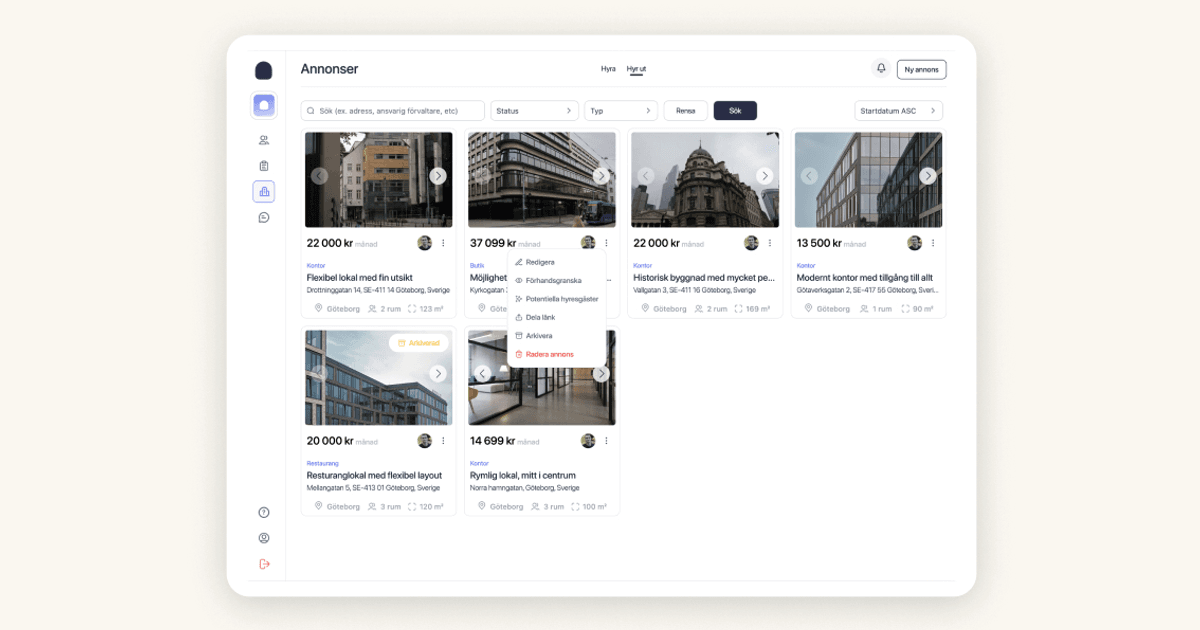 Hur tar man bort eller arkiverar en annons thumbnail