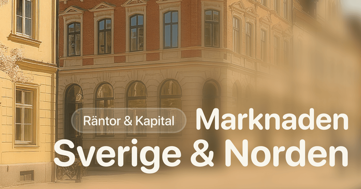Räntor & Kapital: Sveriges Fastighetsmarknad vs Norden thumbnail