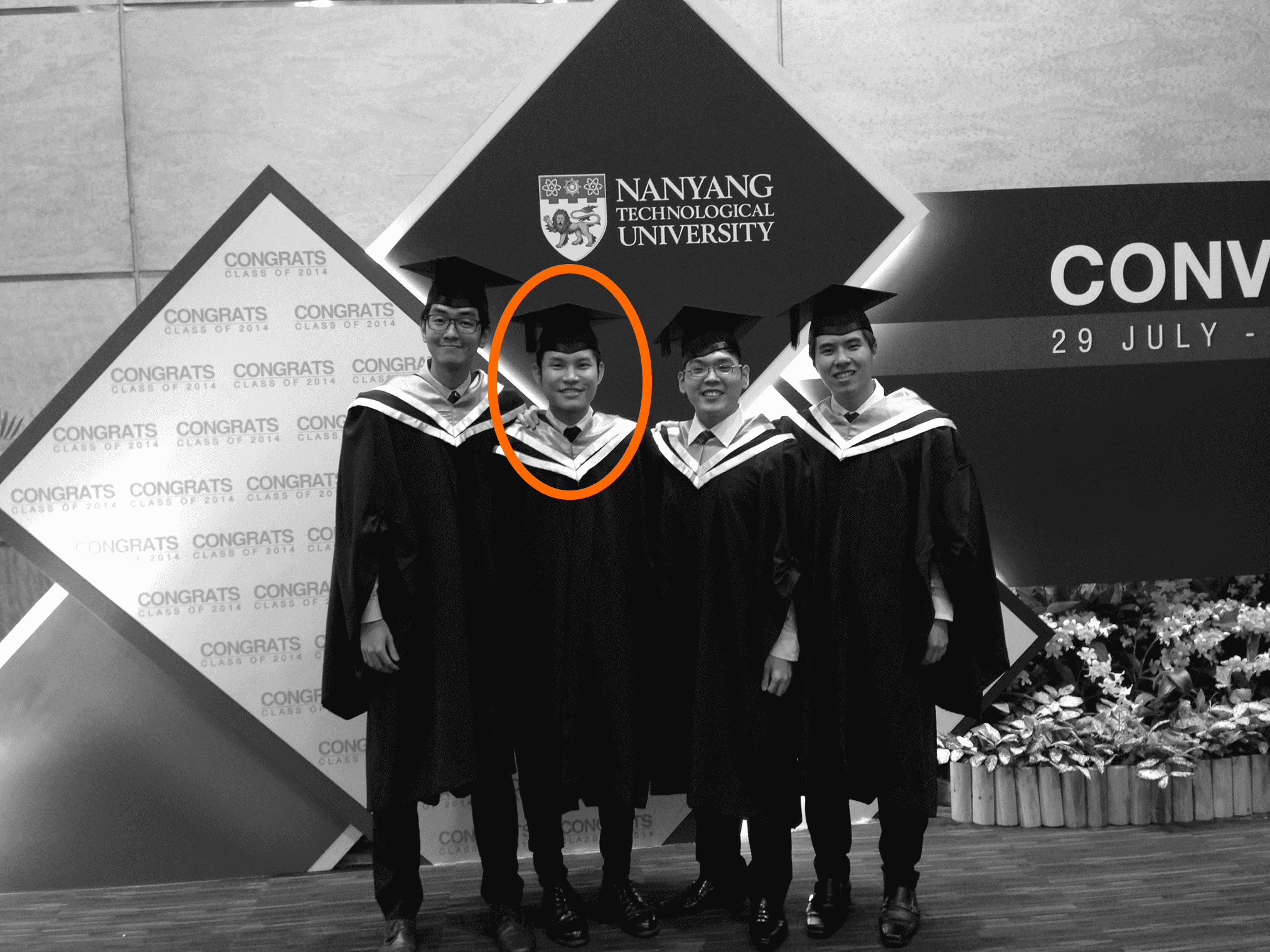 Me, at the university graduation ceremony in 2014