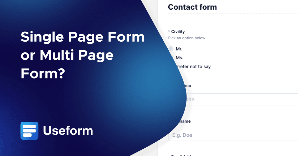 Single Page or Multi Page form? thumbnail