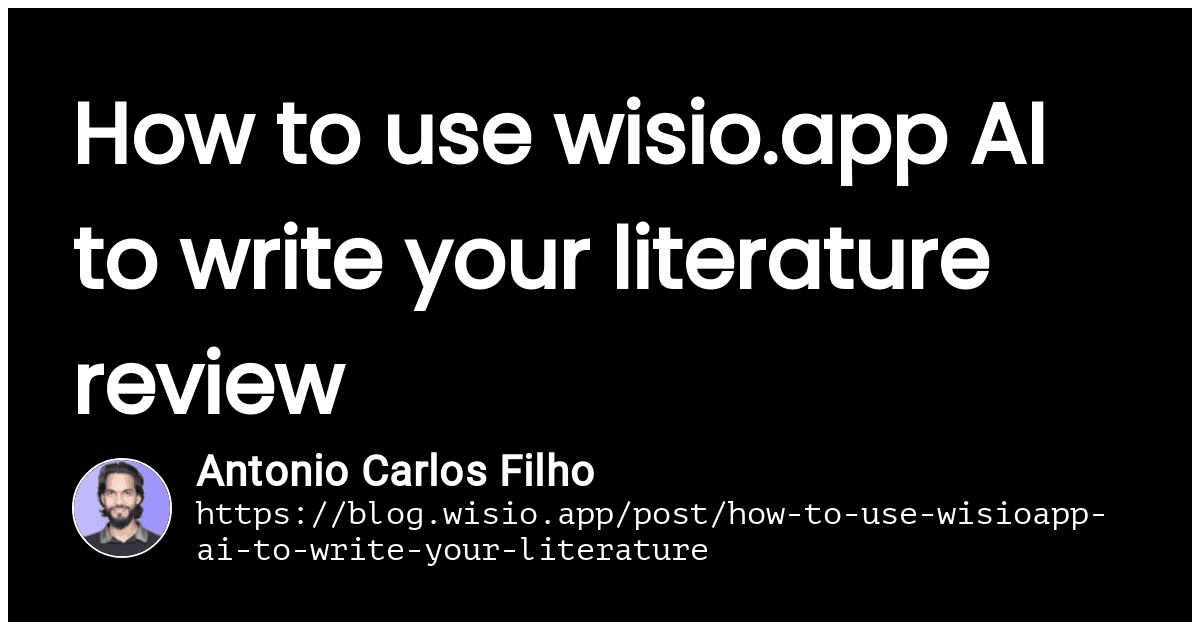How to use wisio.app AI to write your literature review thumbnail